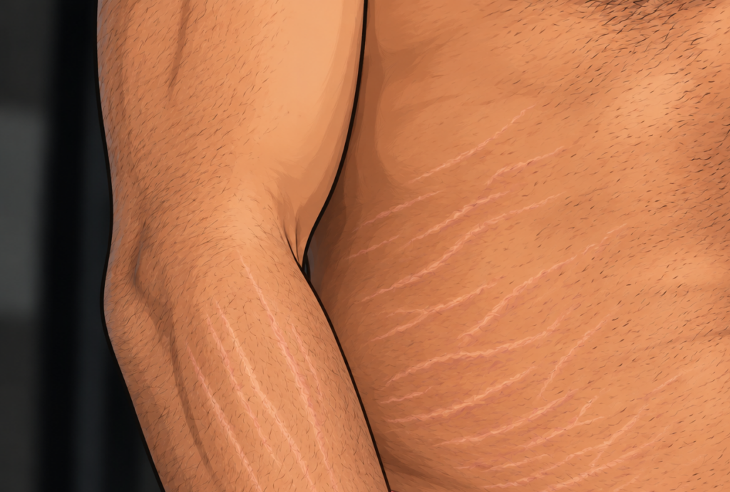stretch marks for men on arms